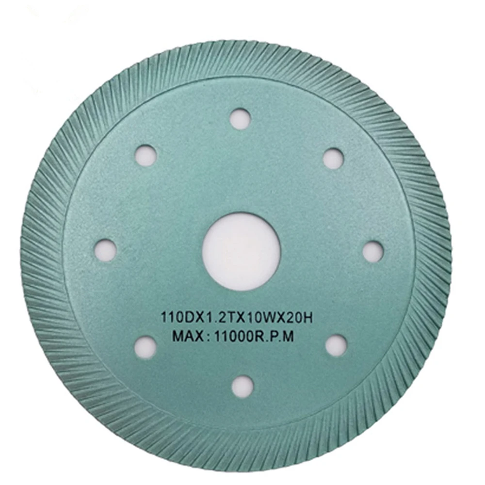 DB42 Hot Press Super Thin Turbo Diamond Circular Saw Blade 4.3 Inch Sintered Turbo Cutting Wheel 4.5 Inch Slab Tiles Disc 10PCS