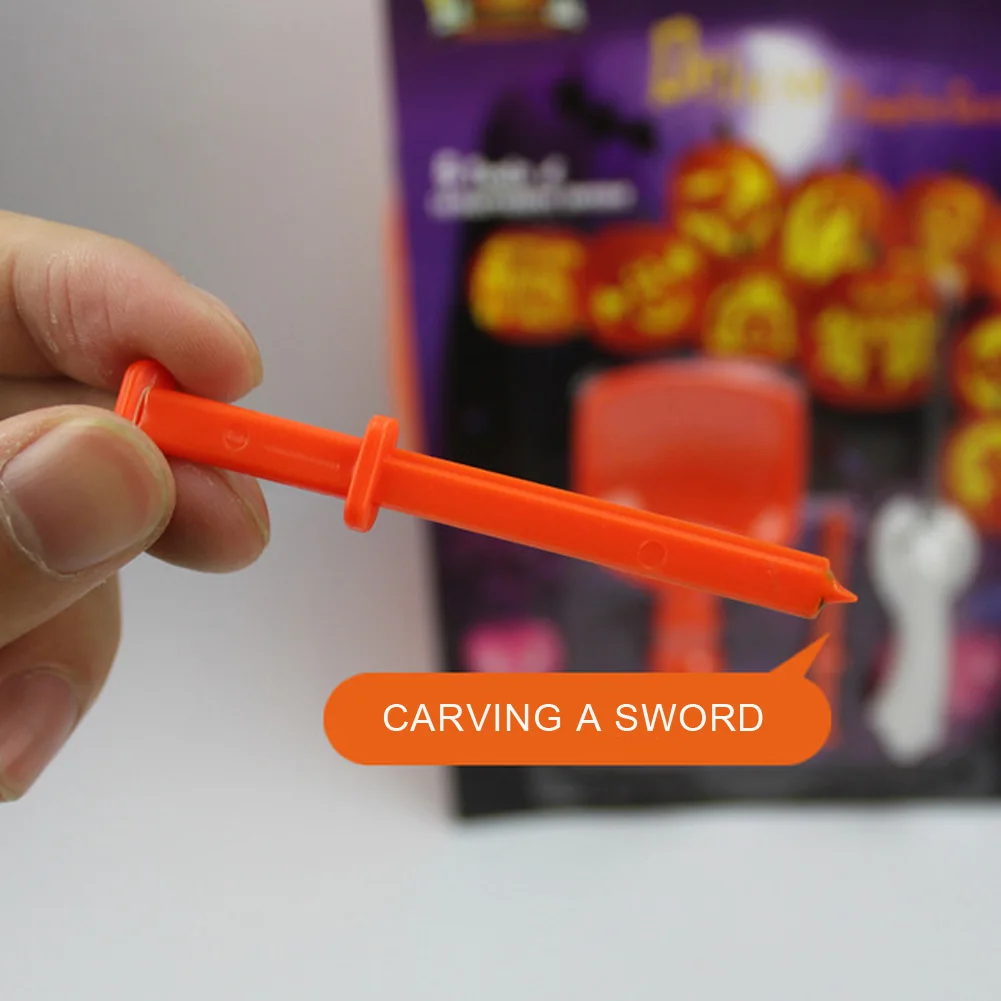 Набор инструментов для резьбы по тыкве 5 шт. детских фонариком игрушечных ножей