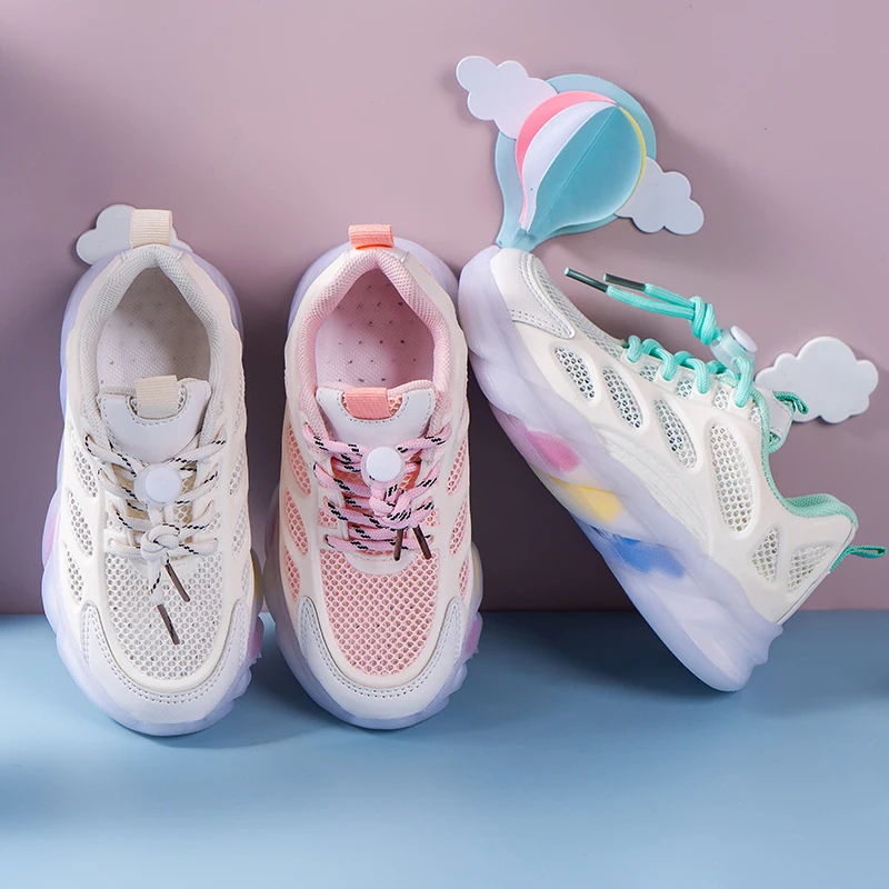 

2021 New High-quality Children's Mesh Breathable Casual Sports Kids Shoes for Girl Toddler Boy Shoes Non-slip Running Sneakers