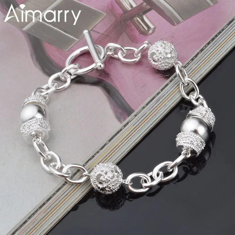 

Aimarry 925 Sterling Silver Bohemian Hollow Ball Bracelet For Women Party Anniversary Gifts Fashion Jewelry
