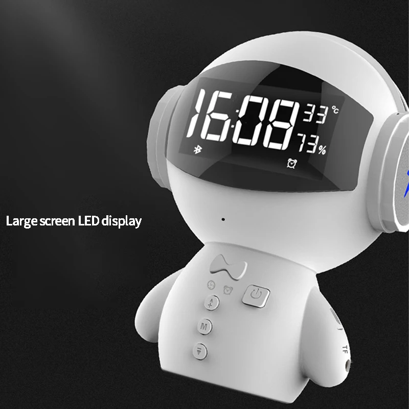 Портативный Bluetooth динамик со светодиодным дисплесветодиодный и будильником FM