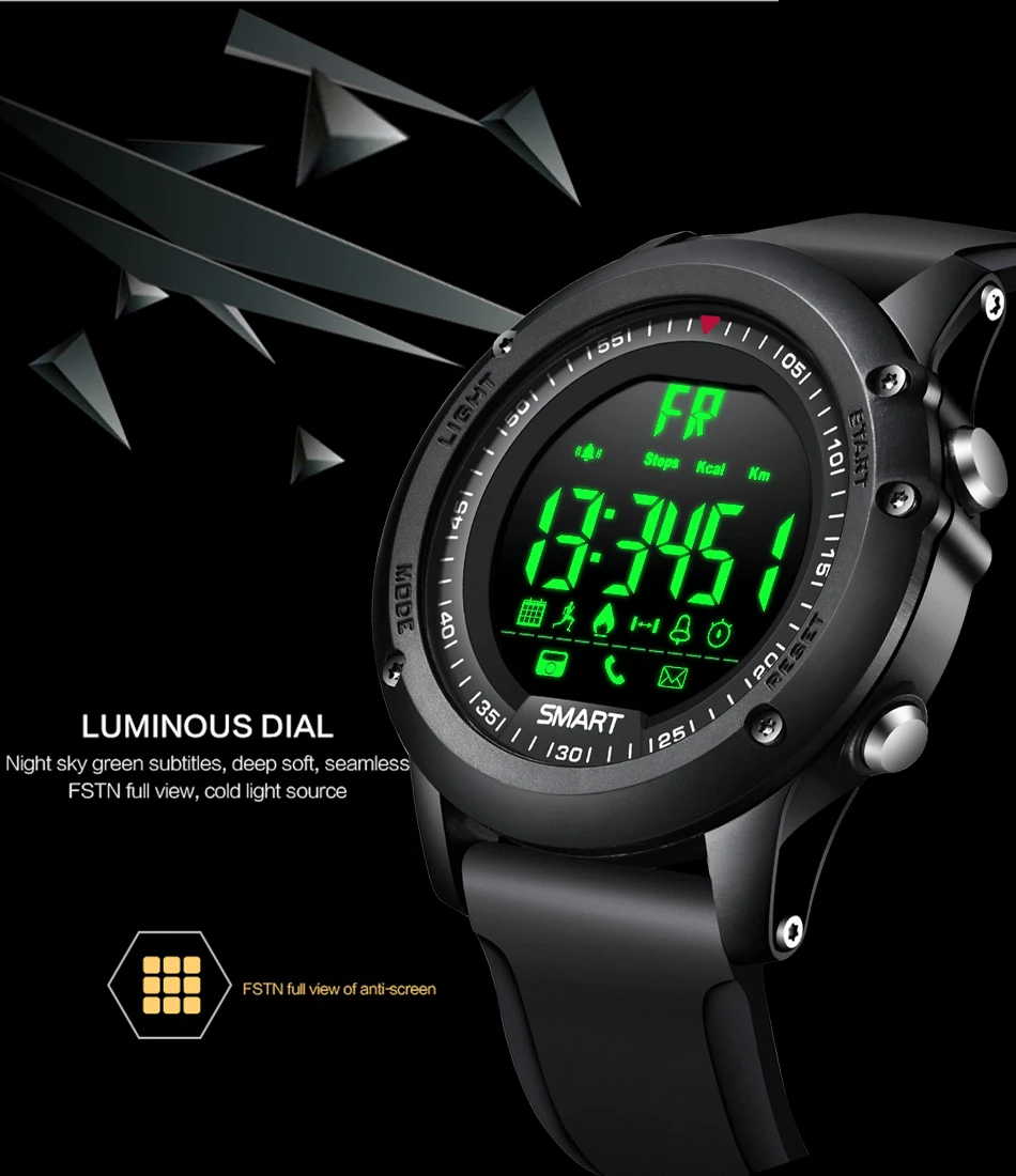 LIGE спортивные умные часы мужские Многофункциональные цифровые Bluetooth шагомер IP68