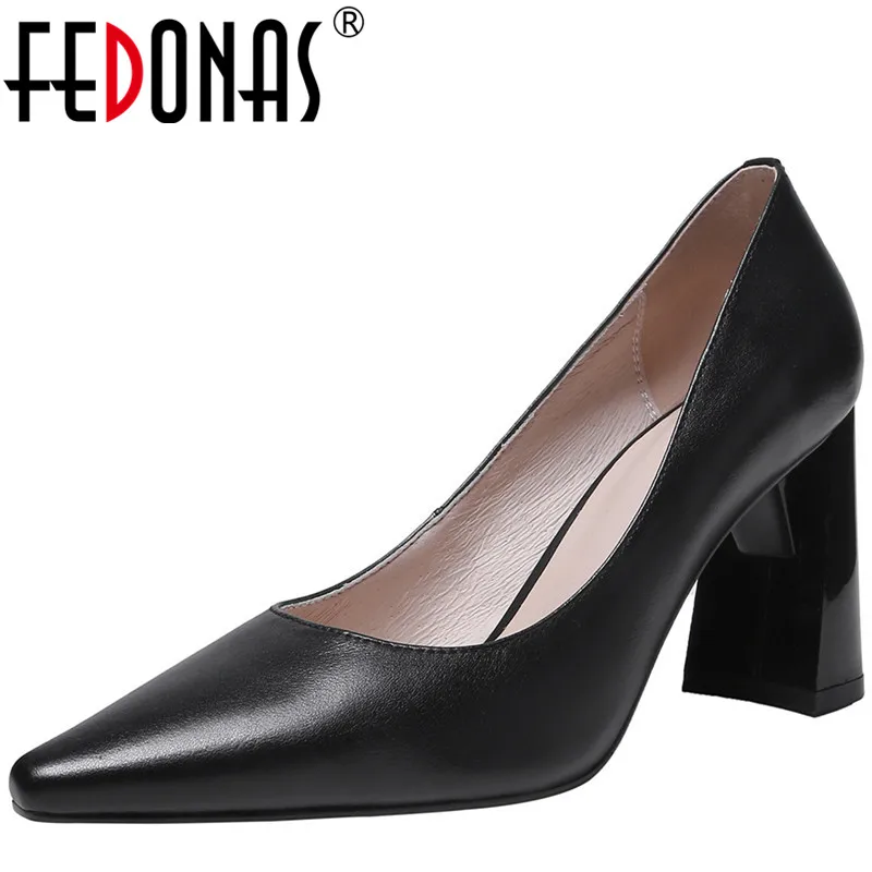 Женские туфли-лодочки FEDONAS из коровьей кожи Вечерние для выпускного вечера Сезон
