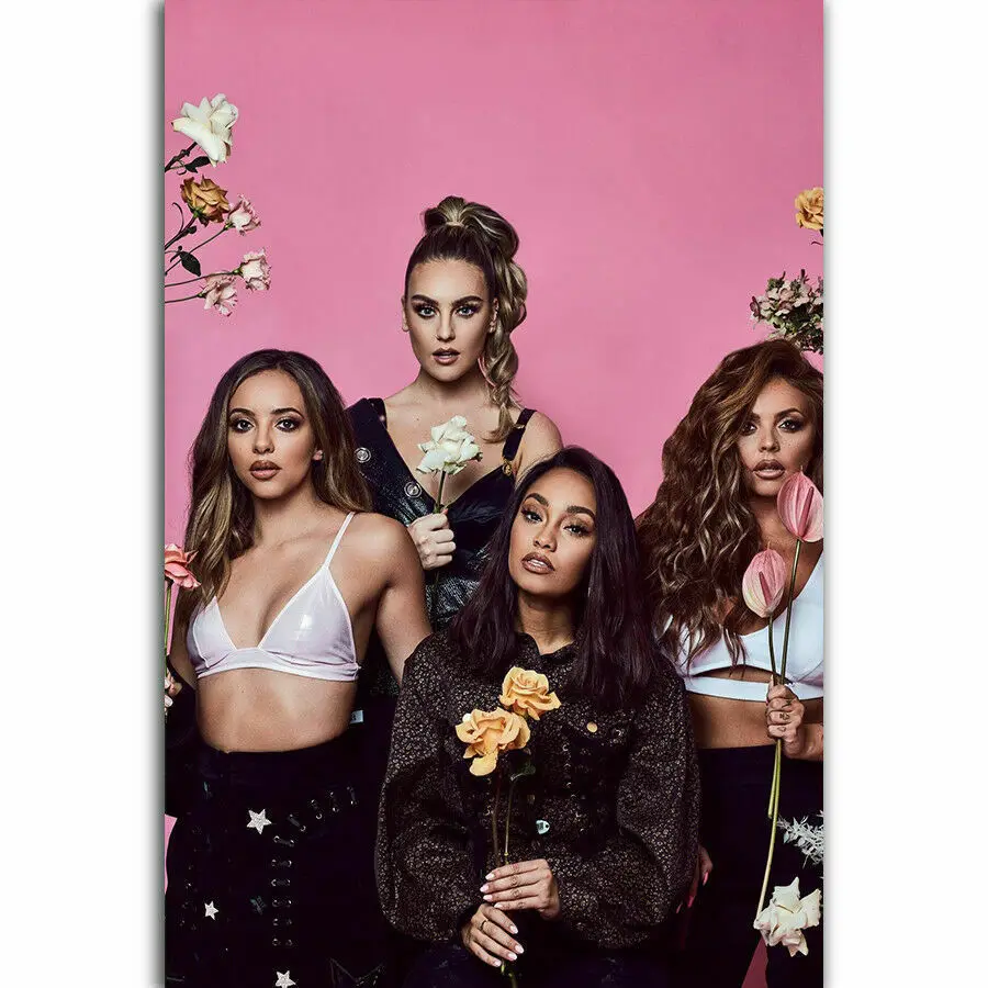 Великолепная шелковая ткань Little Mix Music Singer Group | Дом и сад