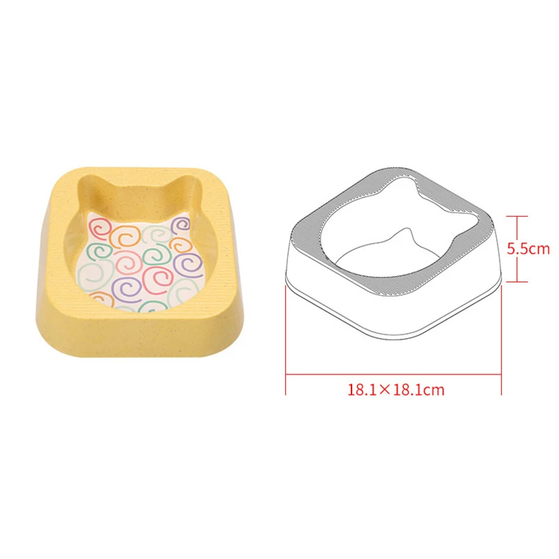 

Cute Pet Dog Bowl Non-toxic Tasteless High Strength Bamboo Fiber Cat Single Bowl Travel Dogs Feeding Feeder Food Water Bowls