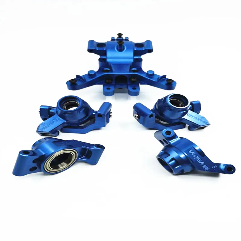 

VITAVON Alu CNC Front hub+C hub+Rear hub+Front bulkhead for MAXX 1/10 BLUE