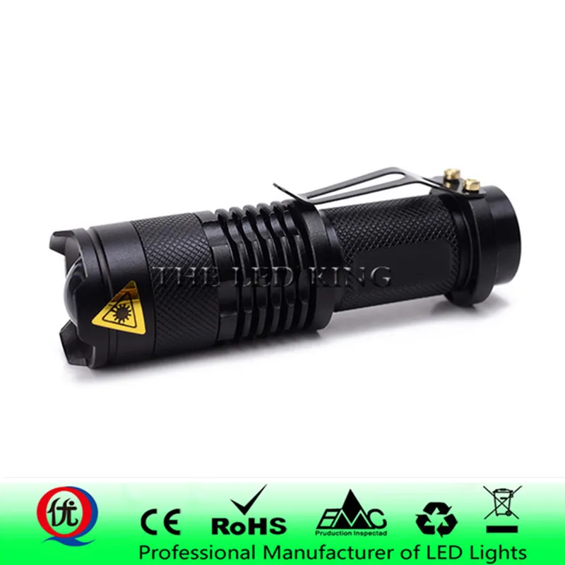 Мини светодиодный фонарик 2000LM Q5 T6 фонарь AA 14500 Регулируемый зум фокус лампа linterna