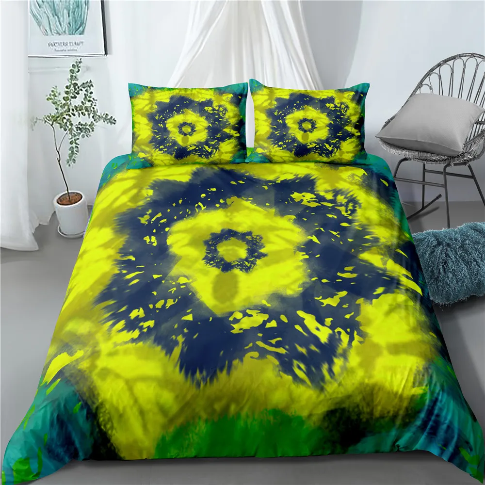 2/комплект из 3 предметов вареный постельное белье Радуга галстук окрашенные