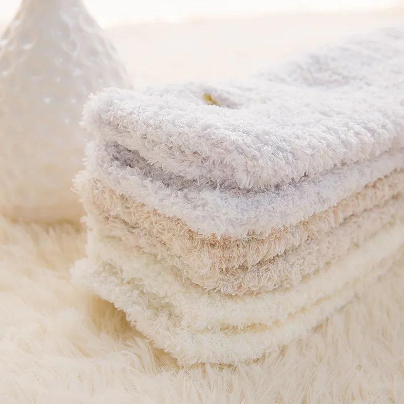 Коралловые бархатные Гольфы теплые гольфы женские носки домашние для сна