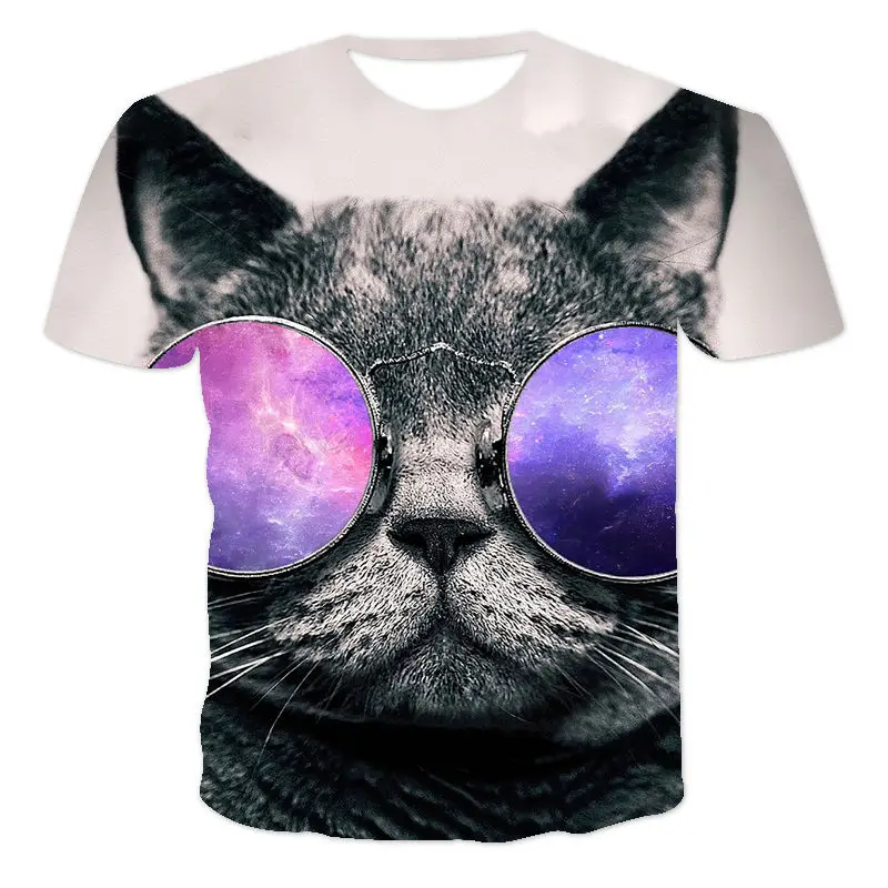 

Newest Animal Cat Series For Spring And Summer Men And Women Popular 3D Printing Fashion Casual Sports T-Shirt Xxs-6xL