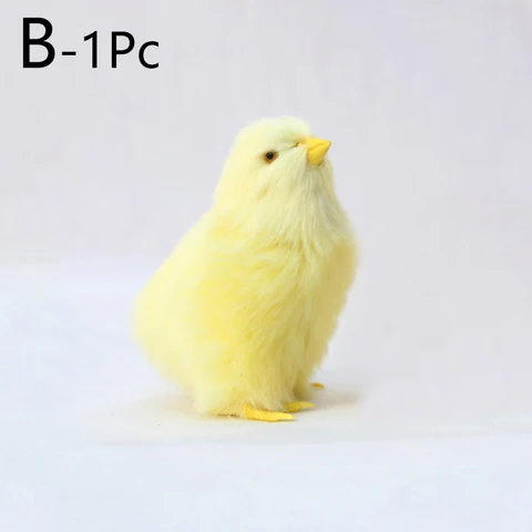 Симпатичная желтая фигурка цыпленка, Милая Мини-курица, мягкие реалистичные животные, плюшевые поделки для домашнего декора, Пасхальный подарок