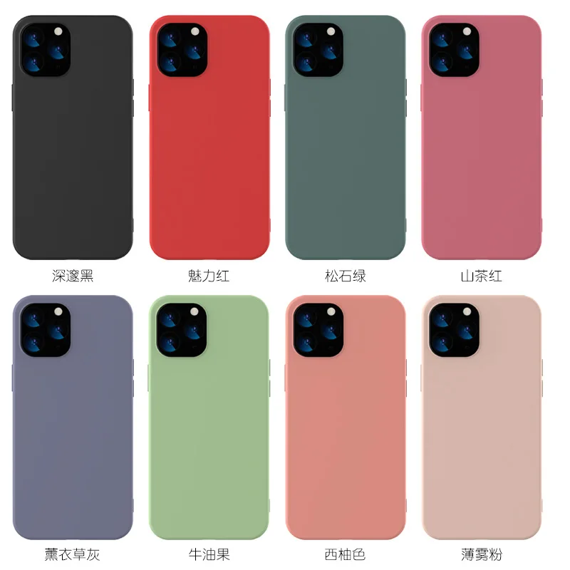 

For iPhone 12 Pro Mini Max Plus Case Tpu Imitation Liquid Silicone Phone Case Luxury Silicone Soft Cover Shockproof Phone Shell