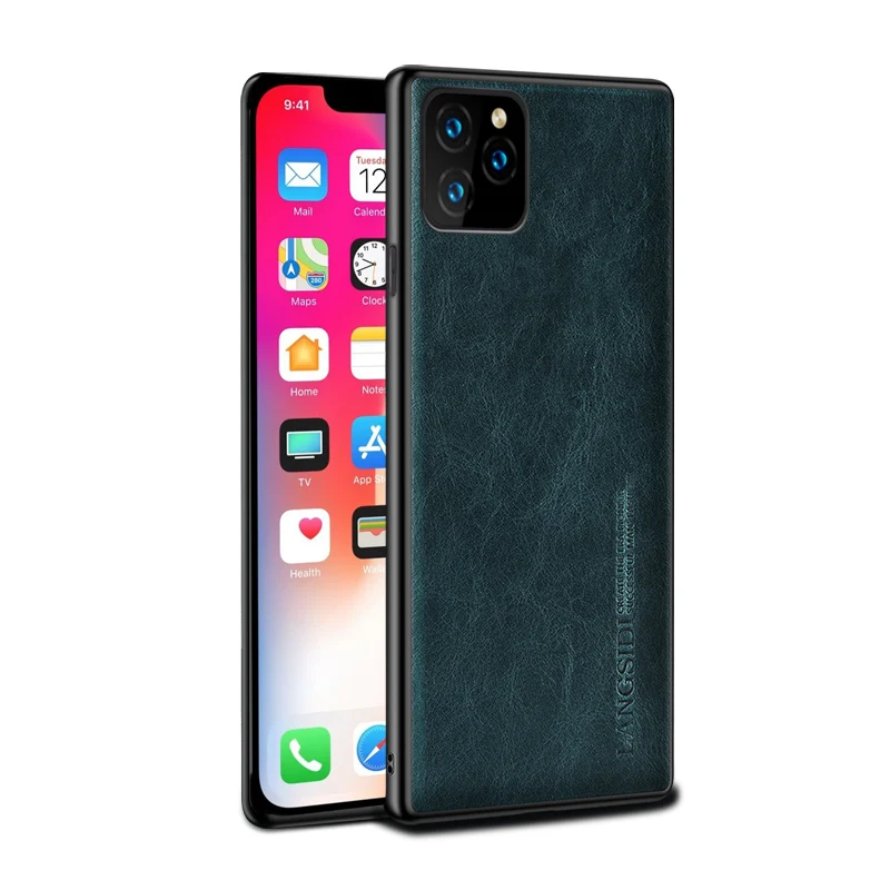 LANGSIDI чехол для телефона из натуральной кожи iphone 11 pro max 12PRO SE 2020 7plus 8 xs xr защитный