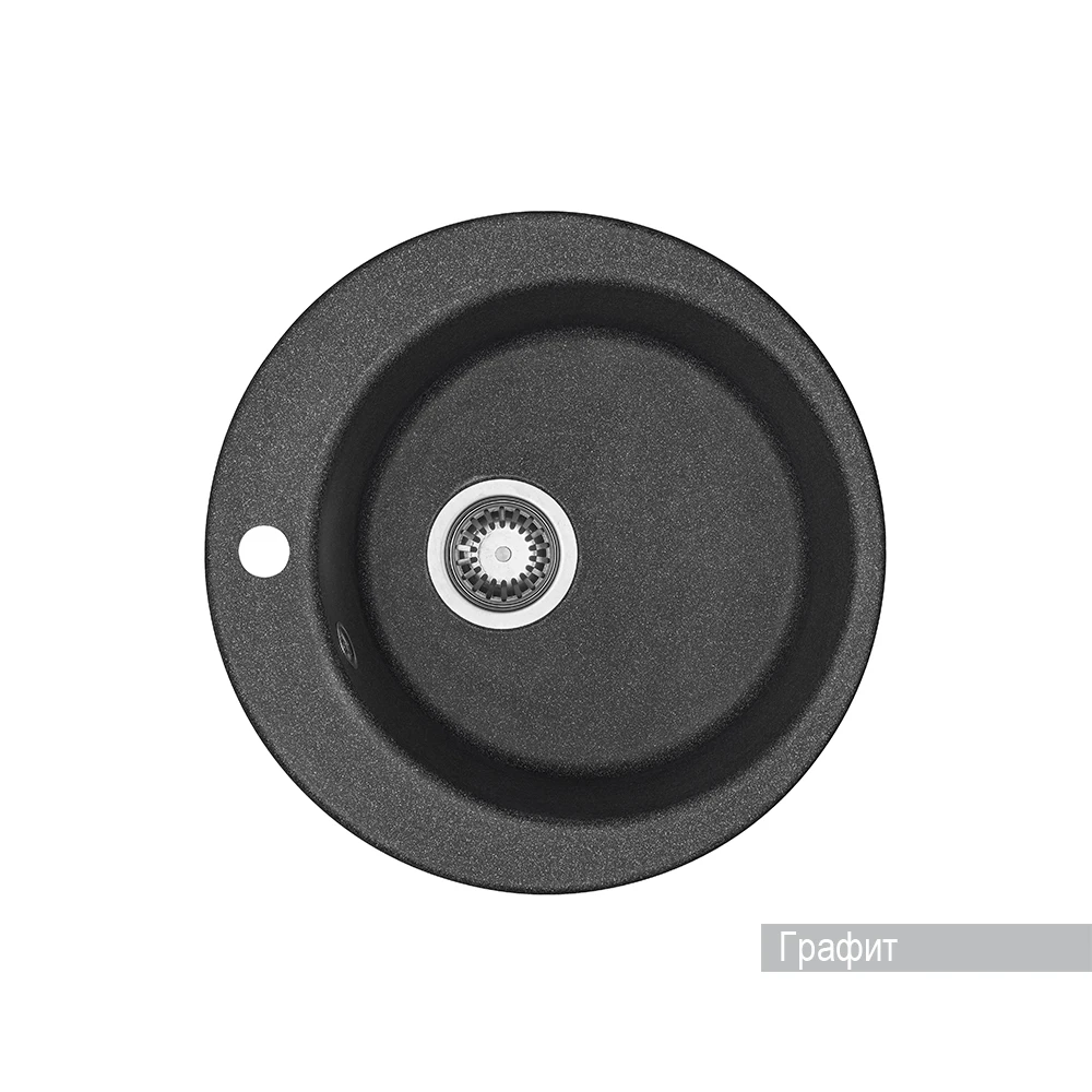 Мойка для кухни Aquaton Иверия 1A711032IV210 круглая графит |
