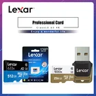 Lexar micro sd карта 633x1000x32 Гб 64 Гб 128 ГБ 256 ГБ 512 Гб карта памяти класса 10 карт micro sd для 1080p full-HD 3D и видео в формате 4K