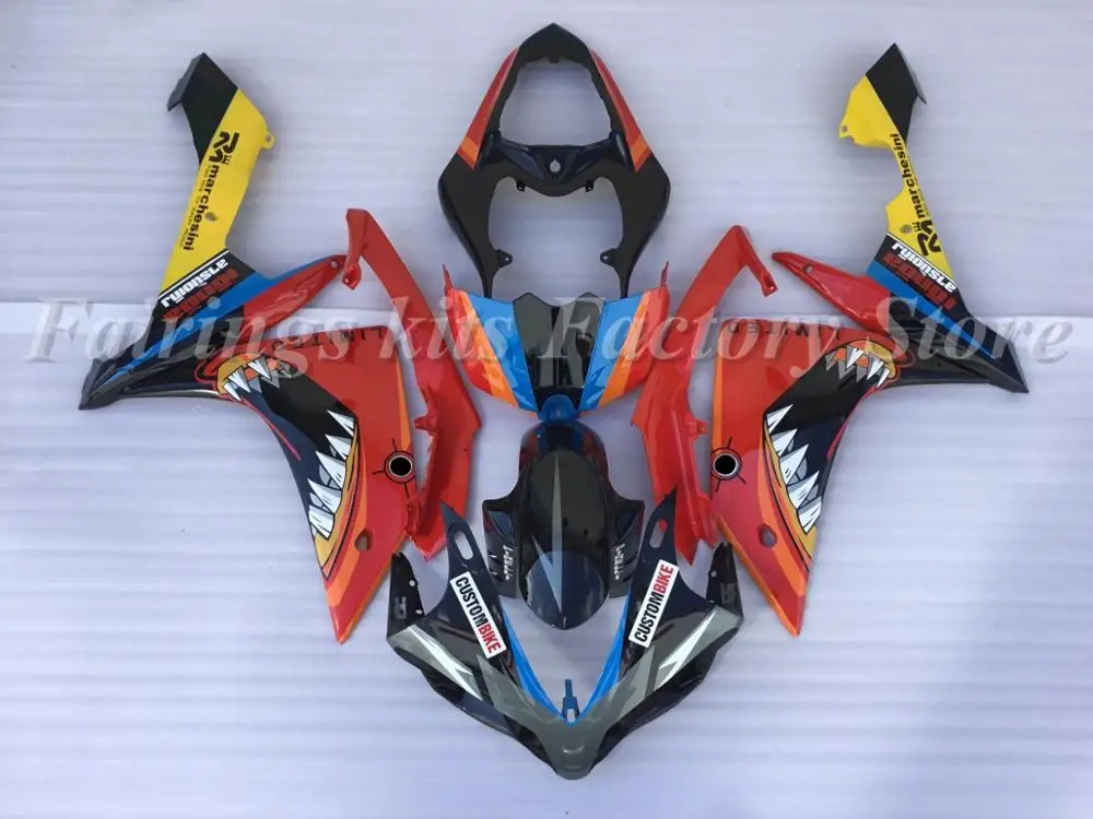 

4 подарки Новый ABS мотоцикл обтекатель наборы Подходит для Yamaha YZF R1 2007 2008 YZF1000 07 08 бодикон набор на заказ крутая акула