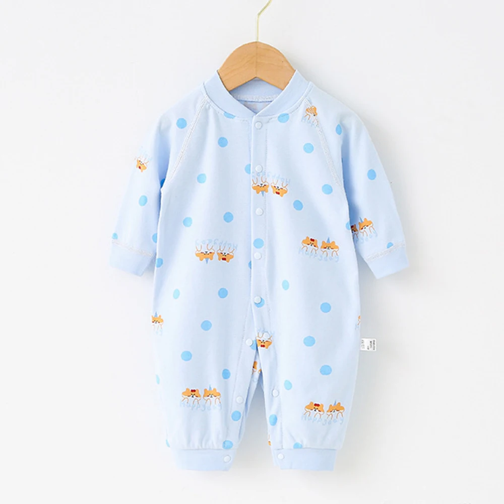 

Baby Boy Romper 100% Combed Cotton Cartoon Spring Autumn Winter Long Sleeve Girl Jumpsuit First Chritmas Newborn Clothing