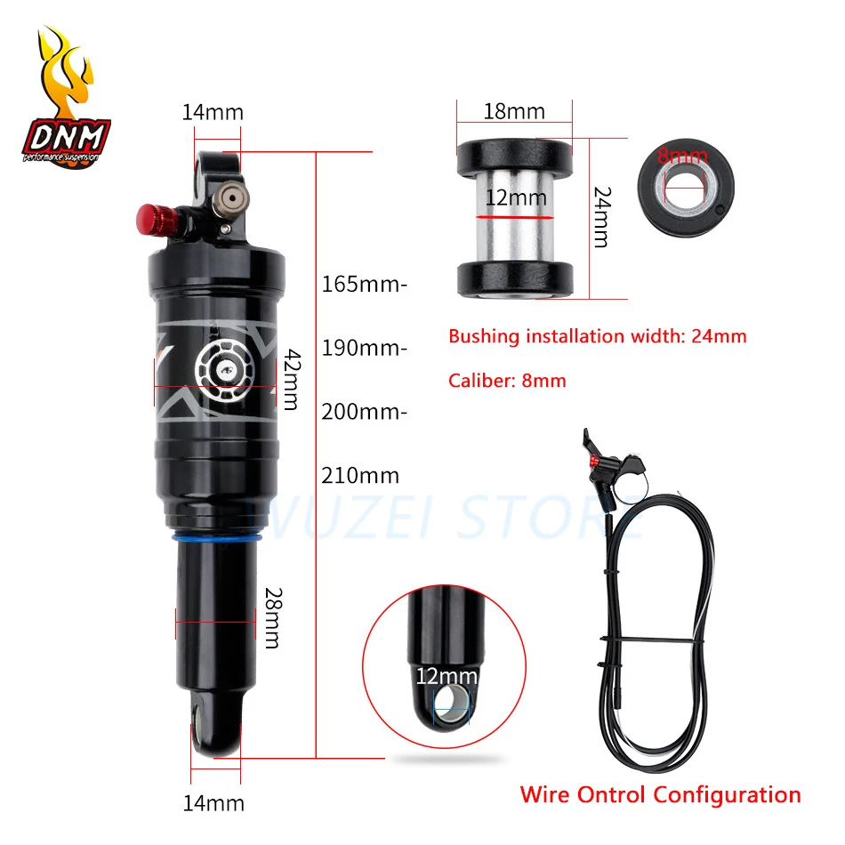 DNM AO 38RC задний ударопрочный кабель для горного велосипеда 165/190/200 / 210 мм|Задние