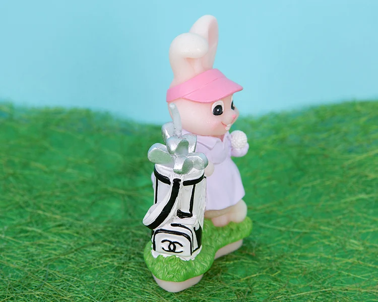 Обрезанный кролик с клюшкой для торта декорация свечей принадлежности детского