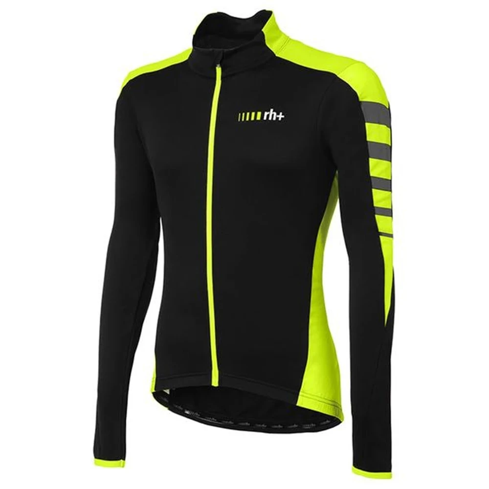 Zero RH+ Team Cycling Jersey Men Bike Suits Winter Thermal Fleece Jacket MTB long sleeve Warm Tops Maillot Ropa 2021 Ciclismo  - buy with discount