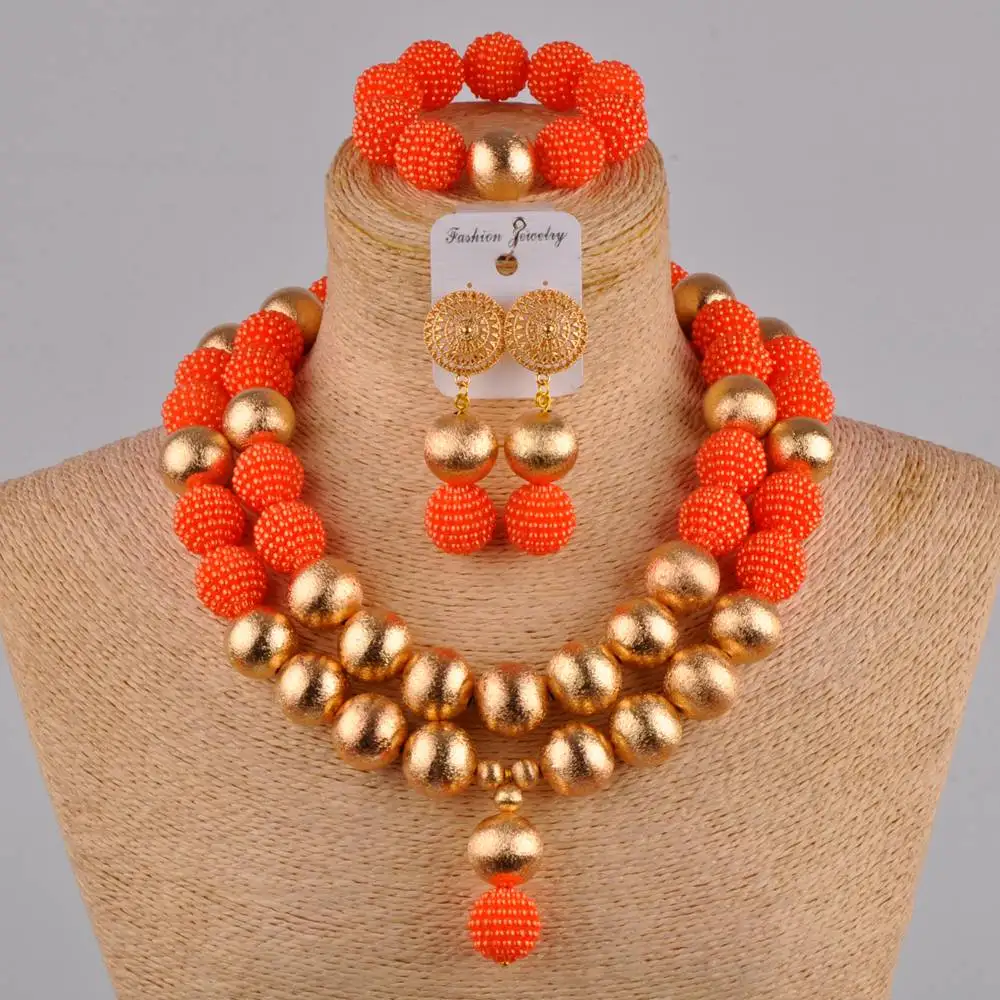 Красивое оранжевое ожерелье для костюма набор африканских украшений | Украшения