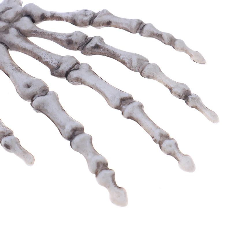 

2Pcs Halloween Skull Skeleton Human Hand Bone Terror Adult Scary Prop Decoration
