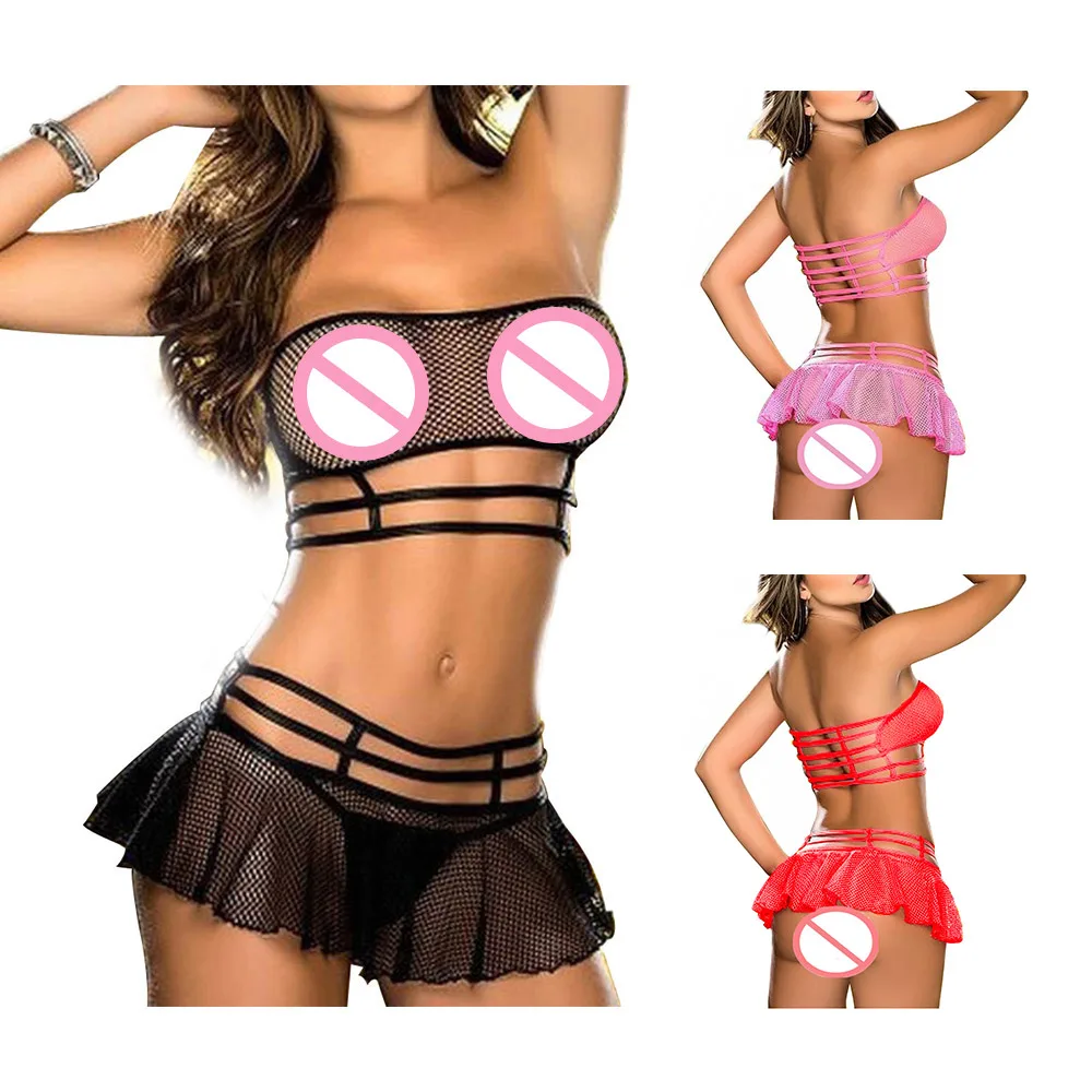 1 комплект, женское сексуальное нижнее белье, корсет Babydoll, стринги, пуш-ап, топ, бюстгальтер+ штаны, комплект, ночное белье, ночное белье, платье, черный/розовый/красный