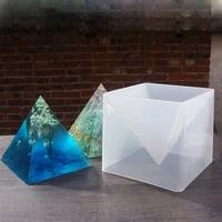 15cm large pyramid epoxy resin mold pyramid molds for resin diy orgonite garden home decoration concrete plaster silicone mold