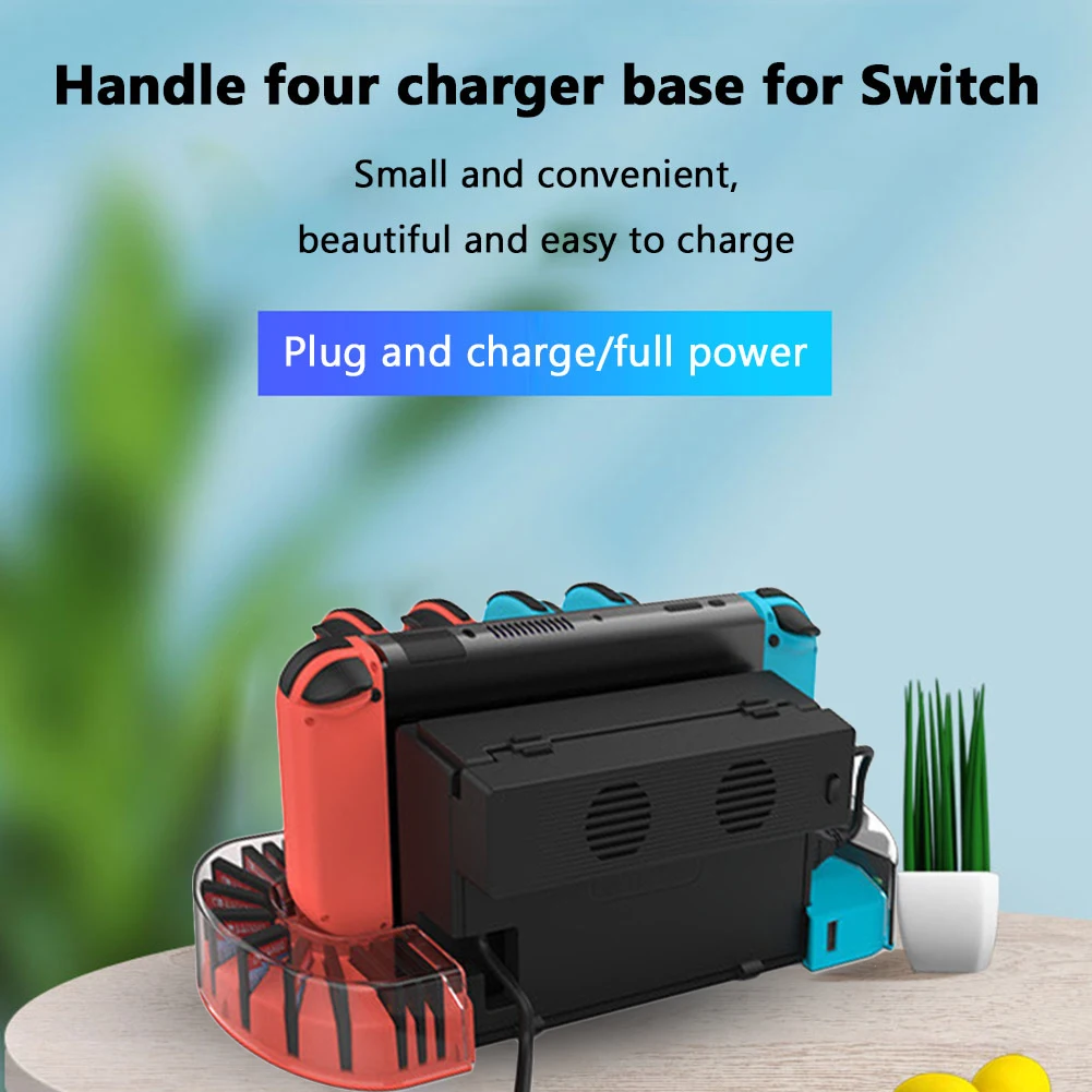 

Зарядное устройство со светодиодным индикатором для Nintendo Switch O, 20 игровых слотов