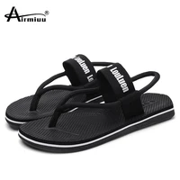 summer beach shoes men casual sandals gladiator roman sandalias male shoes slip resistant flat flip flops outdoor slide slippers