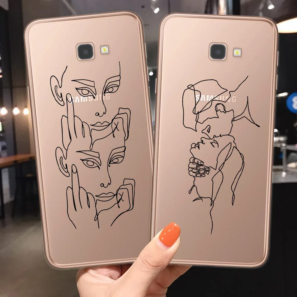 Роскошный чехол в виде абстрактных линий для Samsung J3 J5 J7 2016 2017 J4 J6 Plus 2018 Note 10 Pro A50 A70