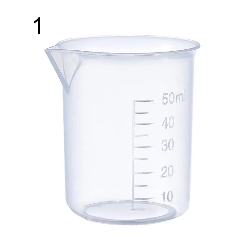 

50ml New Plastic Measuring Cup Laboratory Beaker Graduated Cup Water Scale Bottle Kitchen Baking Supplies Measurement Tool
