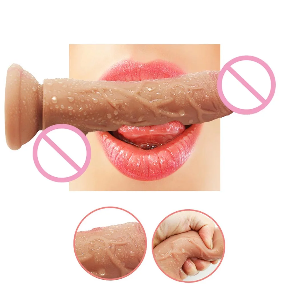 Огромный реалистичный фаллоимитатор на присоске 200 мм|Вибраторы и