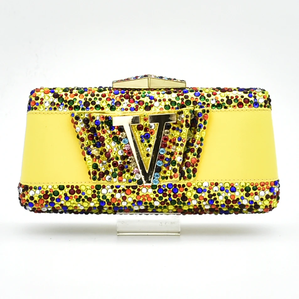 Туфли лодочки женские с украшением из страз комплект туфель и сумочки в