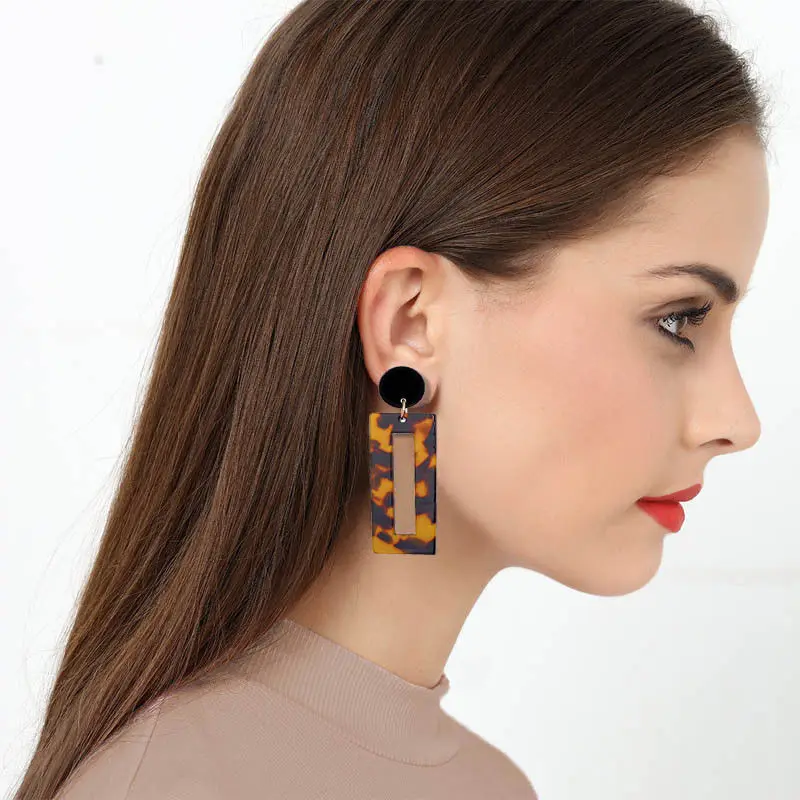 Модные трендовые украшения простые дизайнерские геометрические серьги