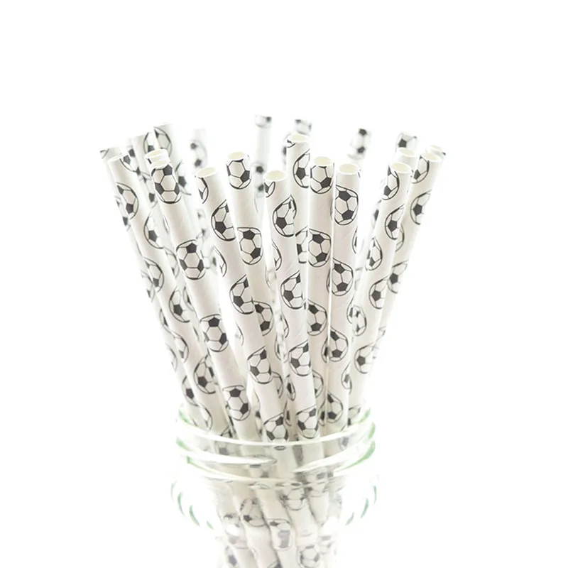 Бумажные трубочки для питья с изображением фламинго 25 шт./лот одноразовая посуда