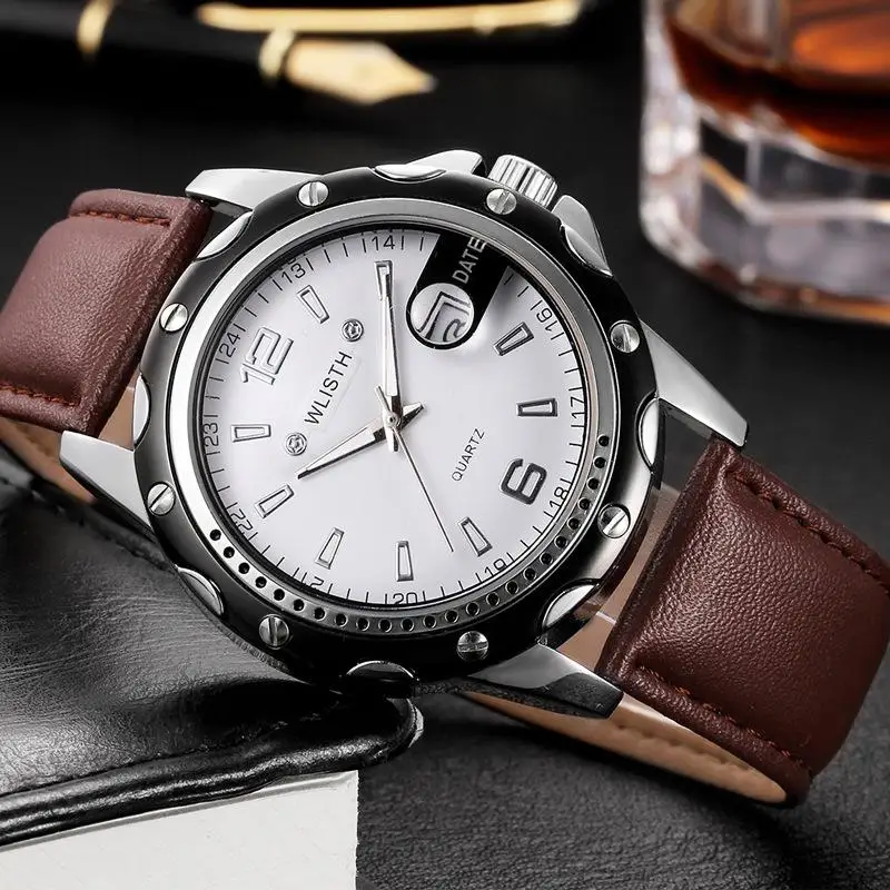 Мужские часы с вращающимся ободком сапфировое стекло 30 м водонепроницаемые из