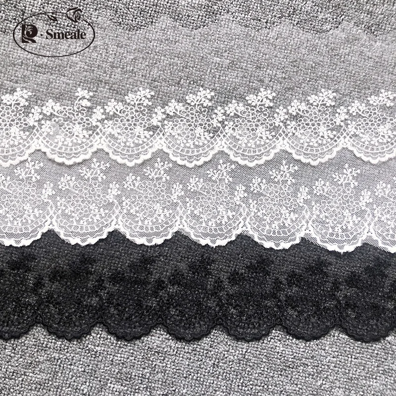 Кружевная ткань из хлопка с вышивкой 4 5 10 ярдов ширина 11 см|embroidered lace|lace fabricembroidered