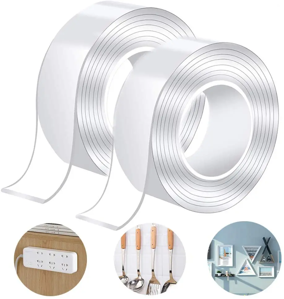 Прозрачная Двухсторонняя клейкая лента 1/2/3/5 м|Клейкая крепежная лента| |