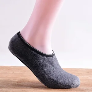 Women Men Children's Winter Plus Velvet Floor Socks Boy Girl Baby Non-Slip Floor Socks Shoe Cover No