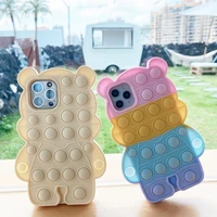 super cute 3d bear pendant phone case for samsung a20 a21 a30 a50 note 9 s9 s9 plus s10 s10p soft silicone shockproof back cover