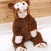 baby long sleeve duffy bear cosplay costume cute animal rompers pajamas hooded for boys girls warm cotton footed overall clothes