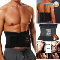 men neoprene body shaper sauna workout waist trainer trimmer belt for weight loss sweat belly belt with straps faja shapewear