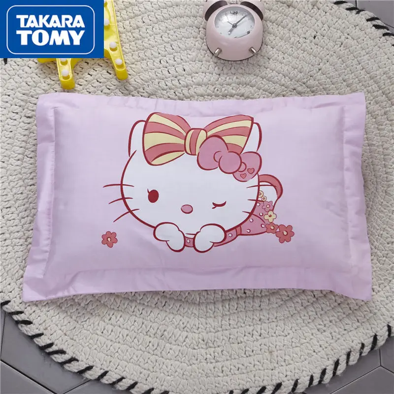 

TAKARA TOMY Fashionable Cartoon Hello Kitty Printing Shaping Pillow Simple and Comfortable Cotton Baby Pillow Set