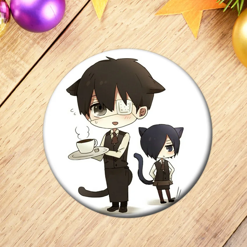 Tokyo Ghoul броши значок Q версия мультяшная аниме фигурка kaneziki Touka Kirishima круглая