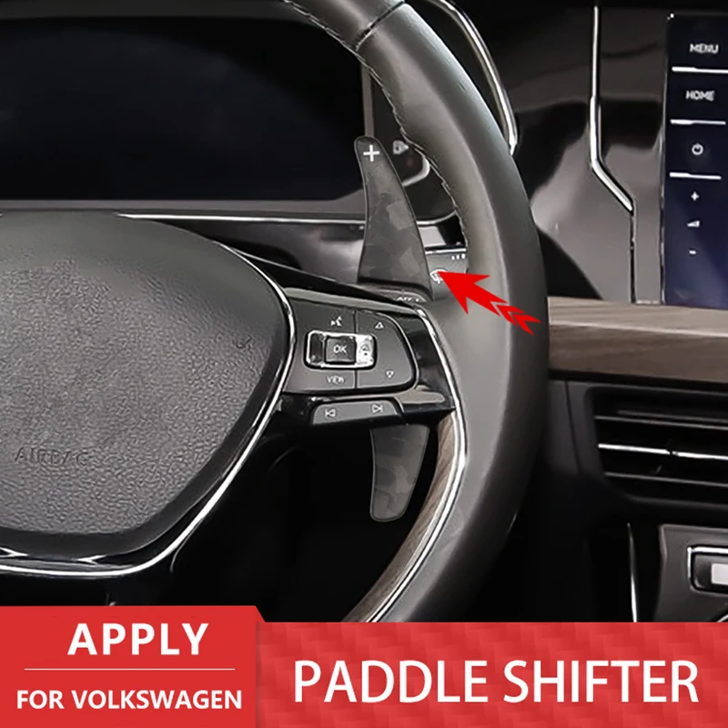 

For Volkswagen PASSAT CC THARU TIGUAN TOUAREG PHIDEON SHARAN C-TREK TERAMONT car steering wheel carbon fiber shift paddles