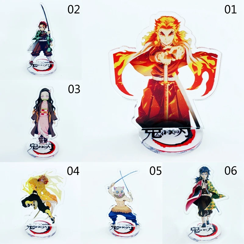 

Demon Slayer Infinite Train: Kimetsu no Yaiba Kamado Tanjirou Inosuke Figures Ornament Acrylic Stand Decor Desktop Model Plate
