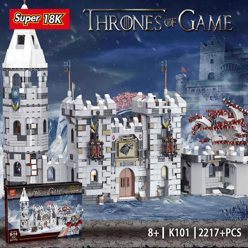 

K101 Super 18K The Middle Ages Series Movie Winterfell Castle Sets Building Blocks 2217pcs Bricks Toys Sets Creative MOC-39717