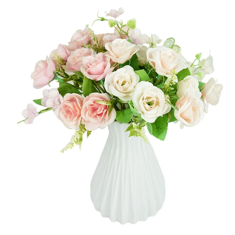 

10Head Silk Peony Bouquet Artificial Rose Flowers Table Decoration for Home Wedding Party Decor DIY Scrapbooking Supplies