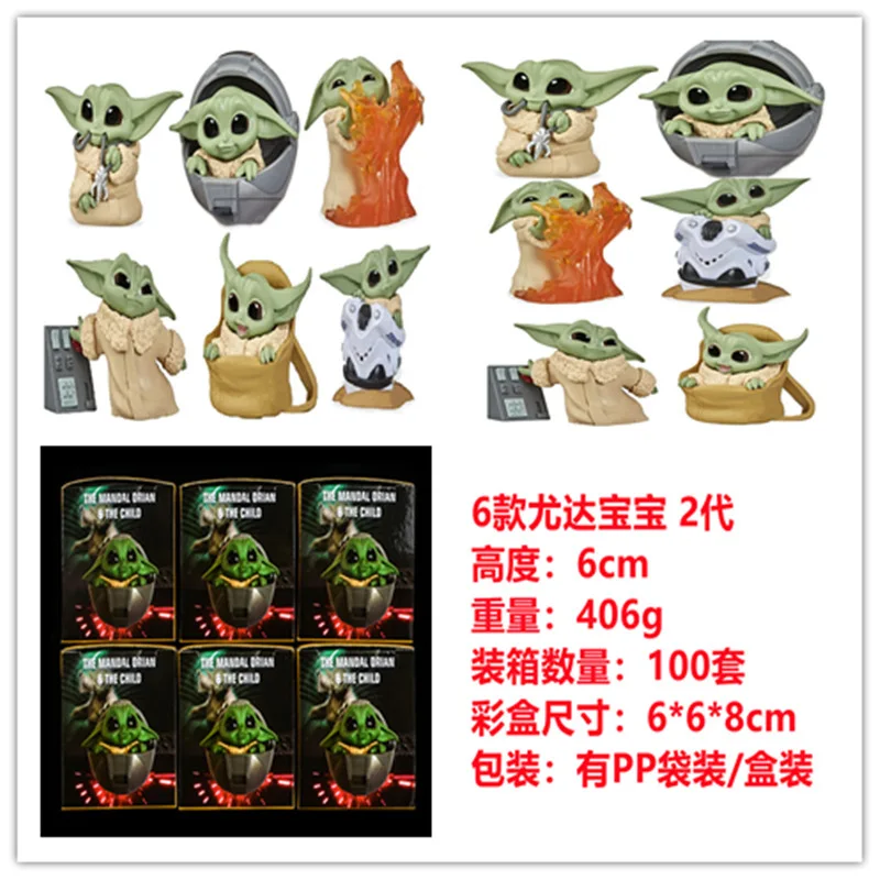 

Hasbro Anime Mandalorian Star Wars Yoda Baby Doll Decoration Doll Anime Action Figures Toys for Children PVC Birthday Gift